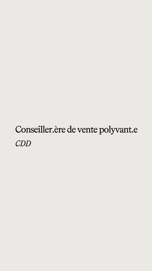 Conseiller.ère de vente (CDI)