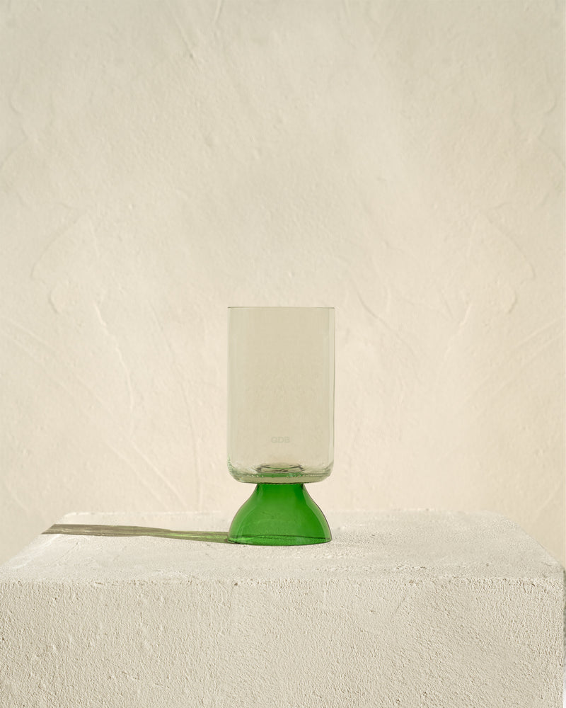 Verres à pied - Blanc/Vert