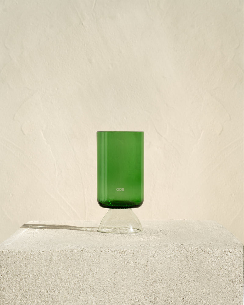 Verres à pied - Vert/Blanc