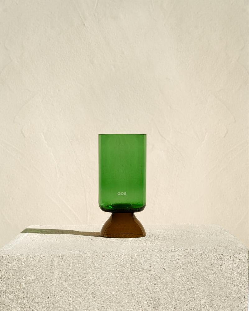 Verres à pied - Vert/Cannelle